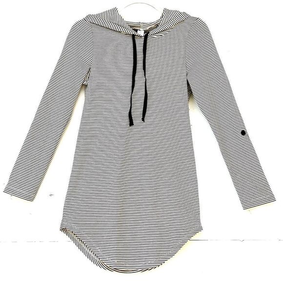 Women's Long Sleeve Striped Hooded Top M - Picture 2 of 5